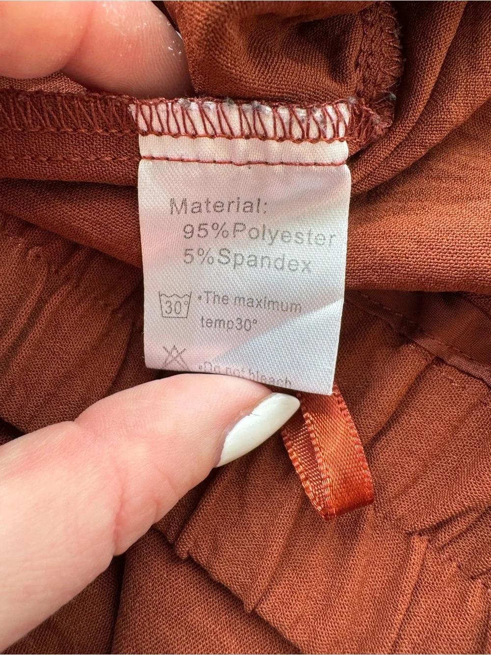 High-Rise Wide Leg Pants in Burnt Rust